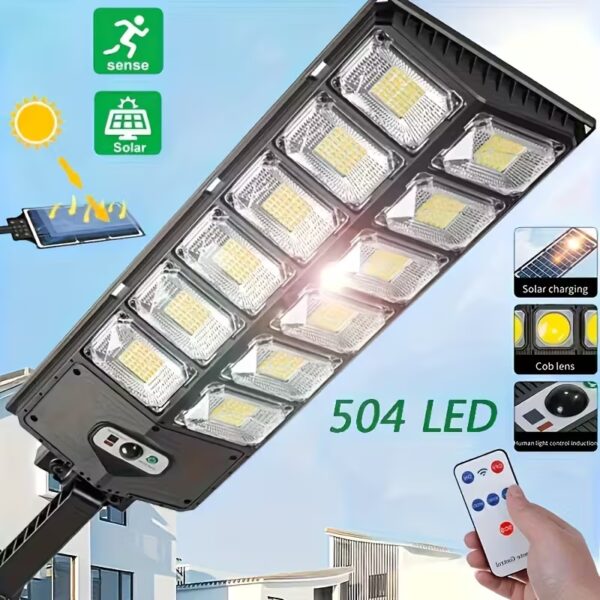Ultra-Bright Outdoor Wall Lamp 504-LED Solar Motion Sensor Light
